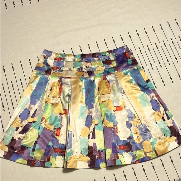 Sandra Angelazzi Abstract Watercolor Women's Silk blend Skirt.  Size  EU 36 - Picture 1 of 11